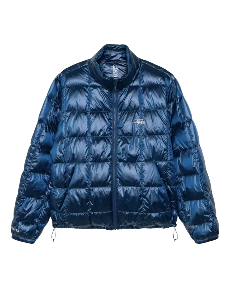 Stüssy Gesteppte Jacke mit Logo - Blau Blau