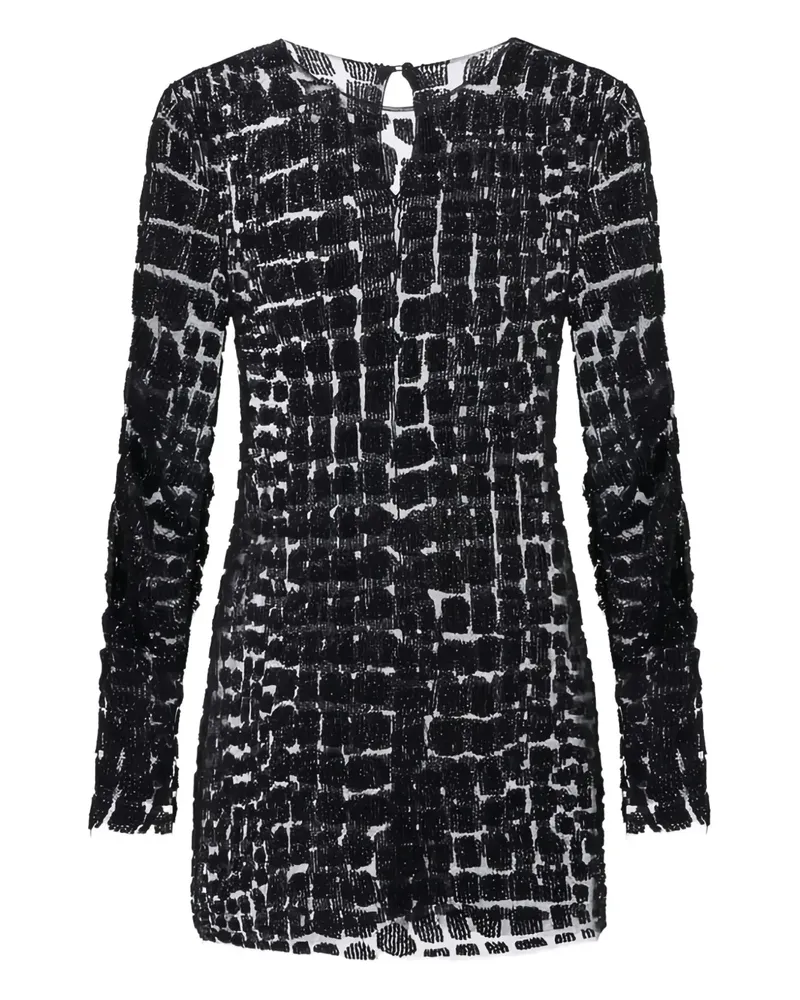 Elisabetta Franchi Minikleid mit Pailletten - Schwarz Schwarz