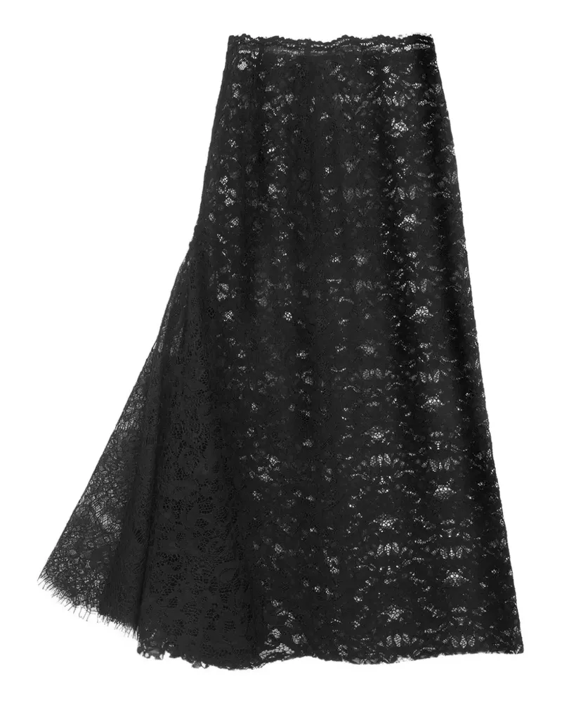Vera Wang Tulia Midirock mit hohem Bund - Schwarz Schwarz