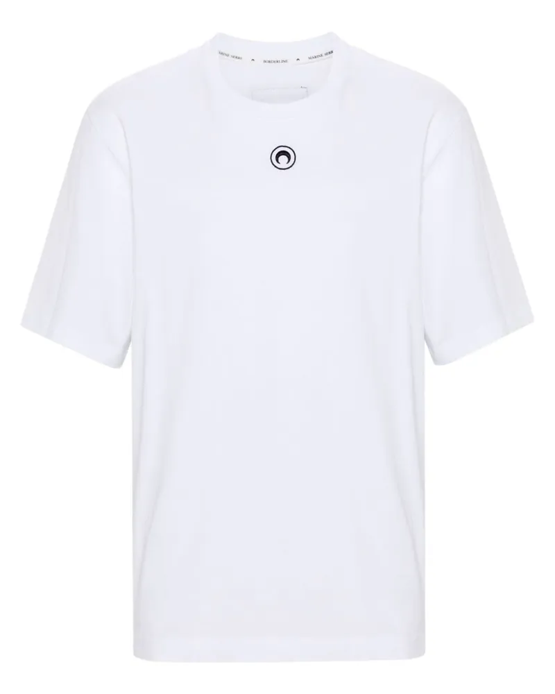 Marine Serre Sichelmond-T-Shirt aus Bio-Baumwolle - Weiß Weiß