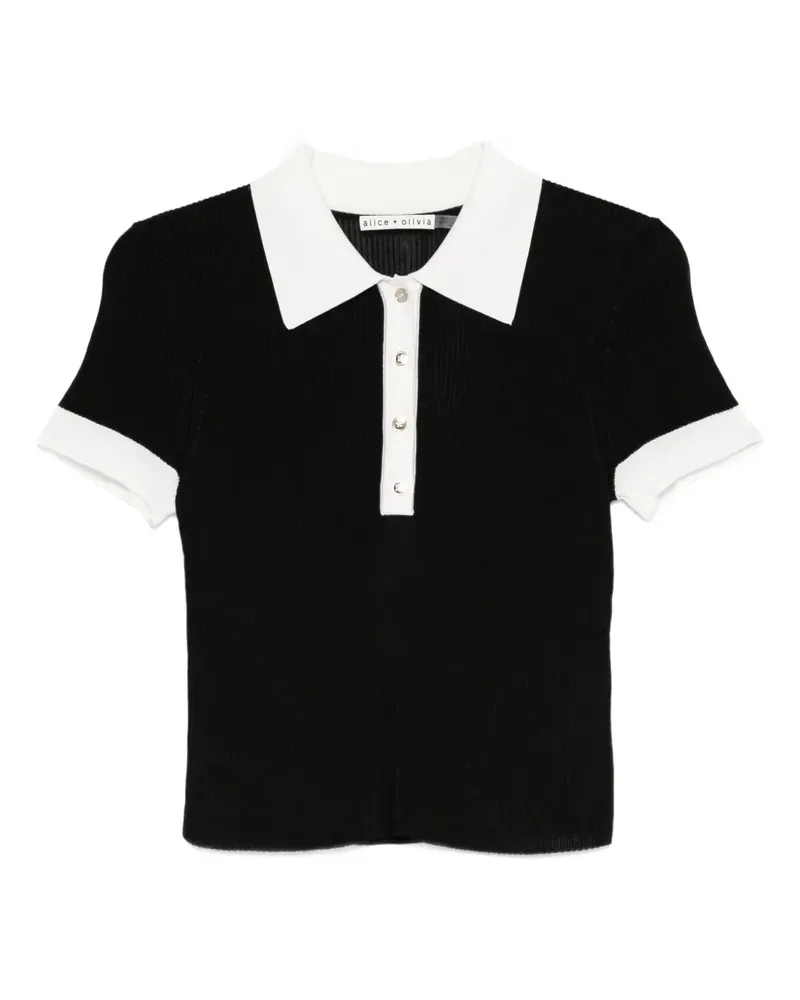 Alice + Olivia Martha Poloshirt - Schwarz Schwarz