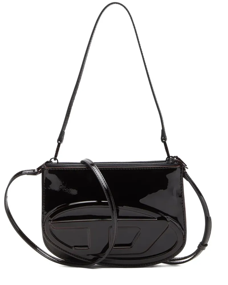 Diesel Schultertasche aus Lackleder - Schwarz Schwarz
