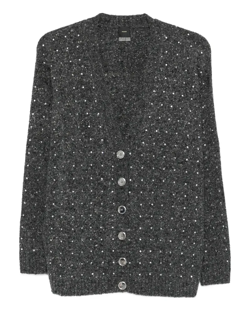 Pinko Cardigan mit Kristallen - Grau Grau