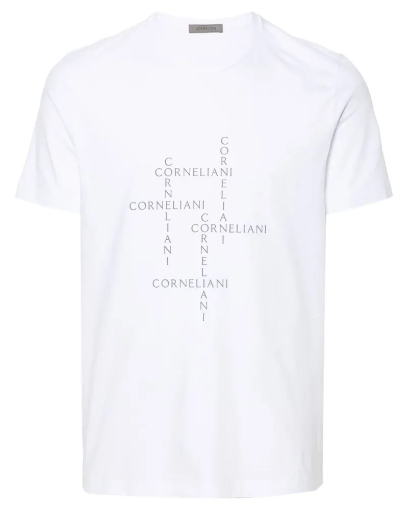 Corneliani T-Shirt mit rundem Ausschnitt Weiß