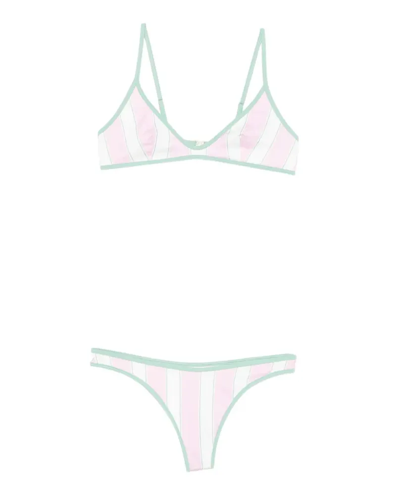 MC2 Saint Barth striped bikini - Weiß Weiß