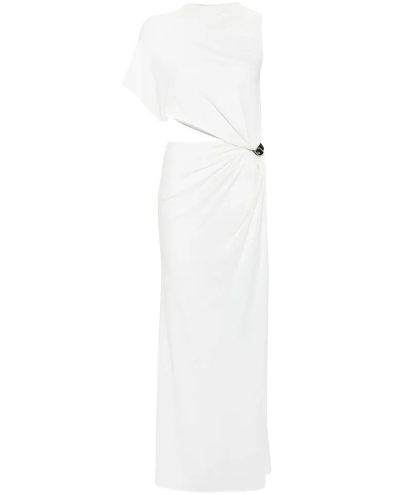 Courrèges Asymmetrisches Kreppkleid - Weiß Weiß