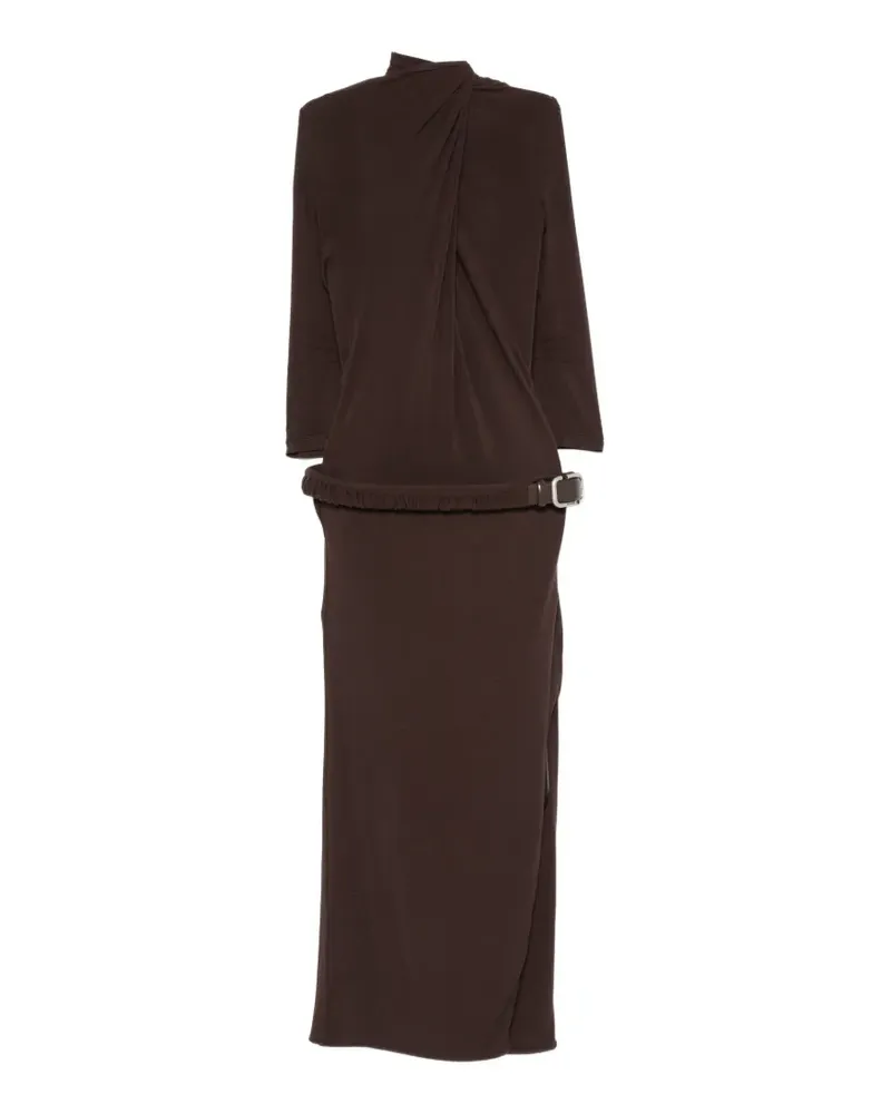 ATTICO belted open-back maxi dress - Braun Braun