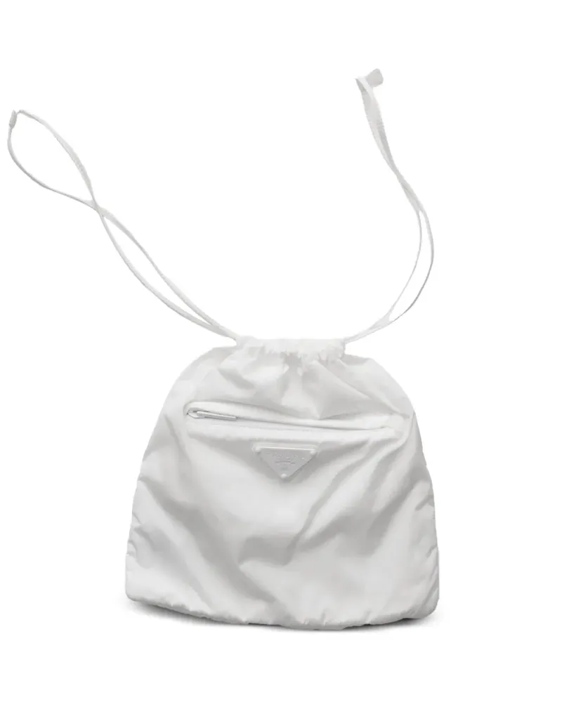 Prada Faltbarer Beutel aus Re-Nylon - Weiß Weiß