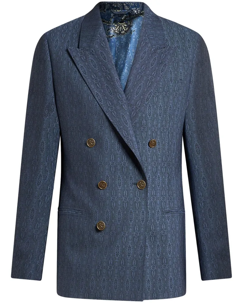 Etro Doppelreihiges Sakko - Blau Blau