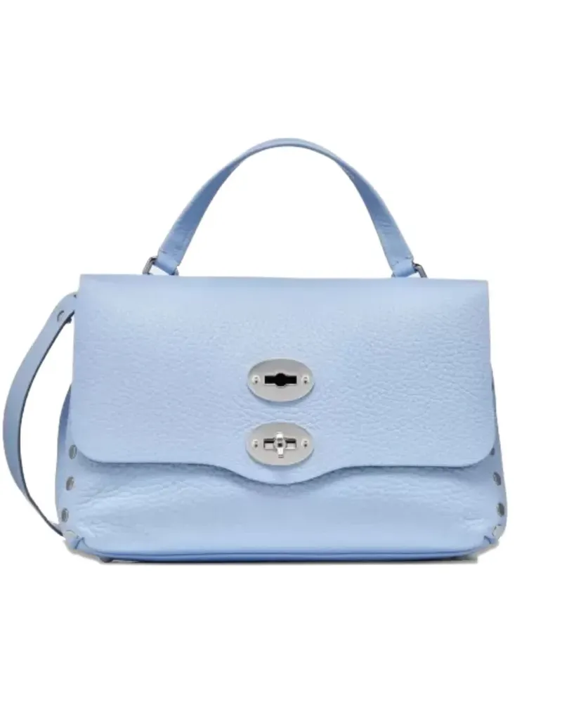 Zanellato Postina leather studded crossbody bag - Blau Blau