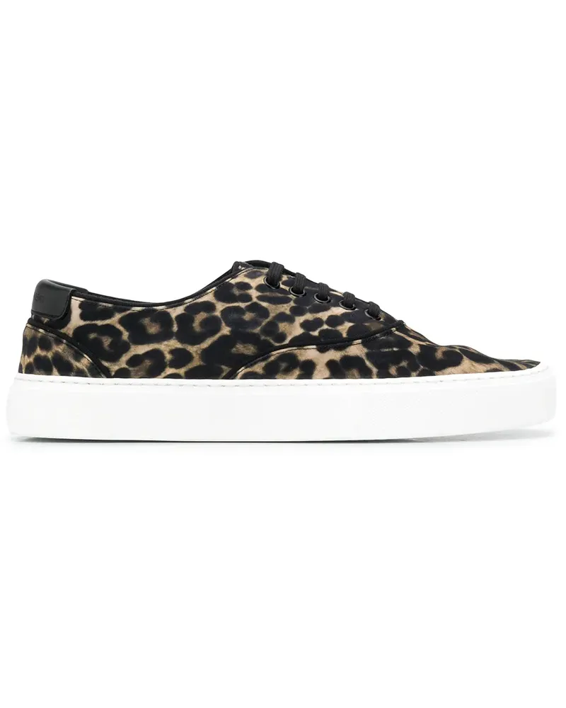 Saint Laurent Venice' Sneakers mit Leoparden-Print - Schwarz Schwarz