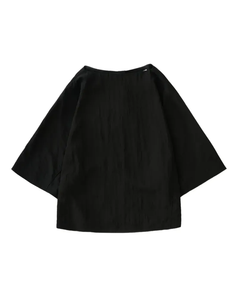 Studio Nicholson Kurzärmeliges Bascom Oberteil - Schwarz Schwarz