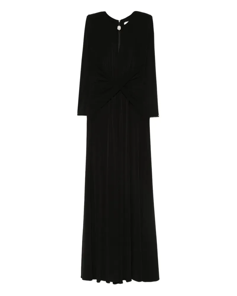 NISSA Drapiertes Maxikleid - Schwarz Schwarz