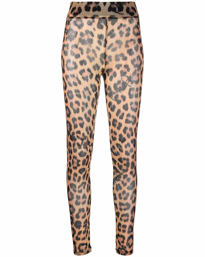 Philipp Plein Leggings mit Leoparden-Print - Schwarz Schwarz