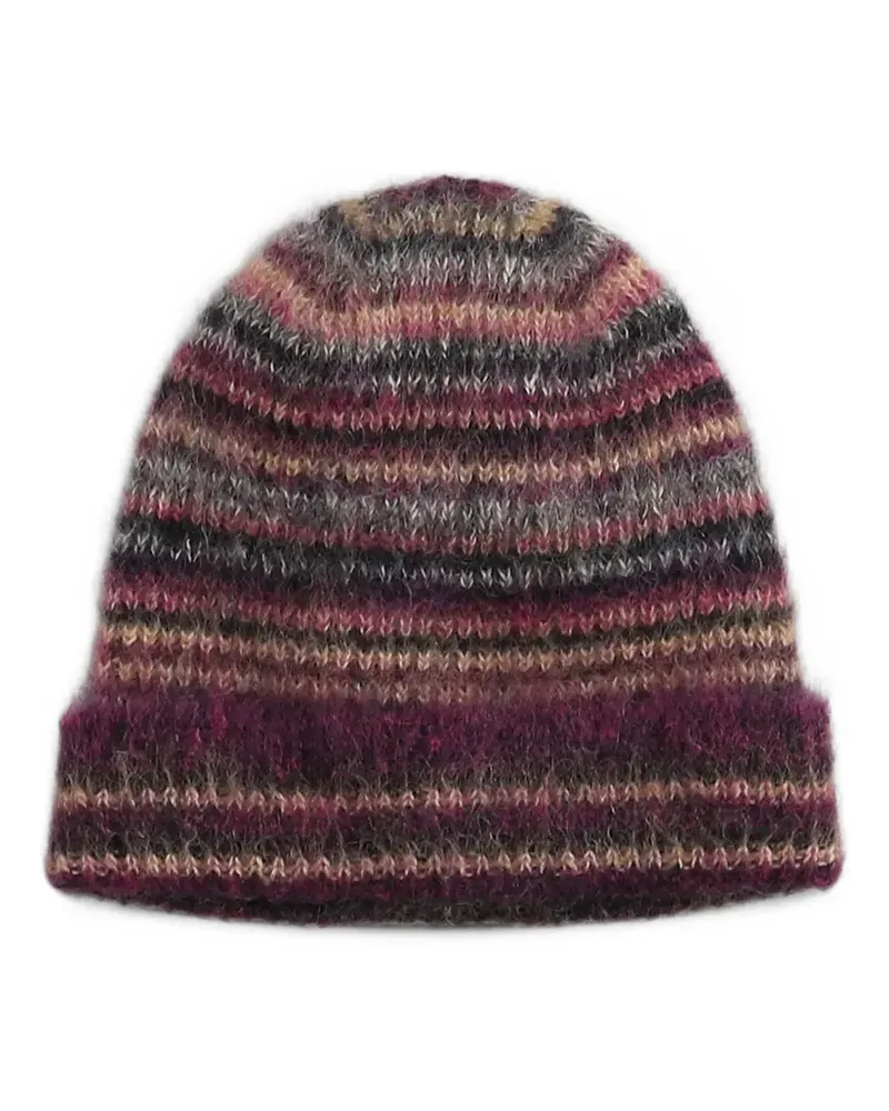 Isabel Marant Morenne striped beanie hat - Violett Violett