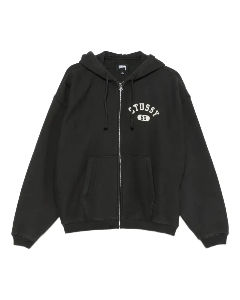 Stüssy Kapuzenjacke mit Logo-Print - Schwarz Schwarz