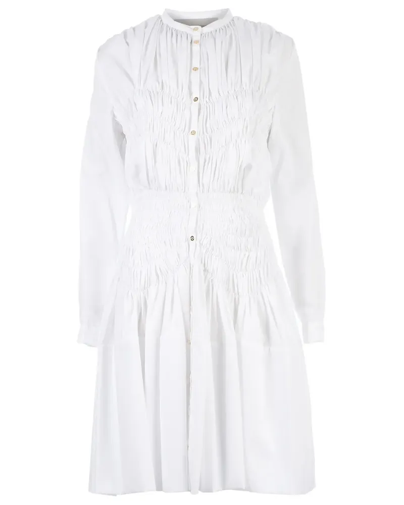 Maison Rabih Kayrouz ruche detail shirt dress - Weiß Weiß