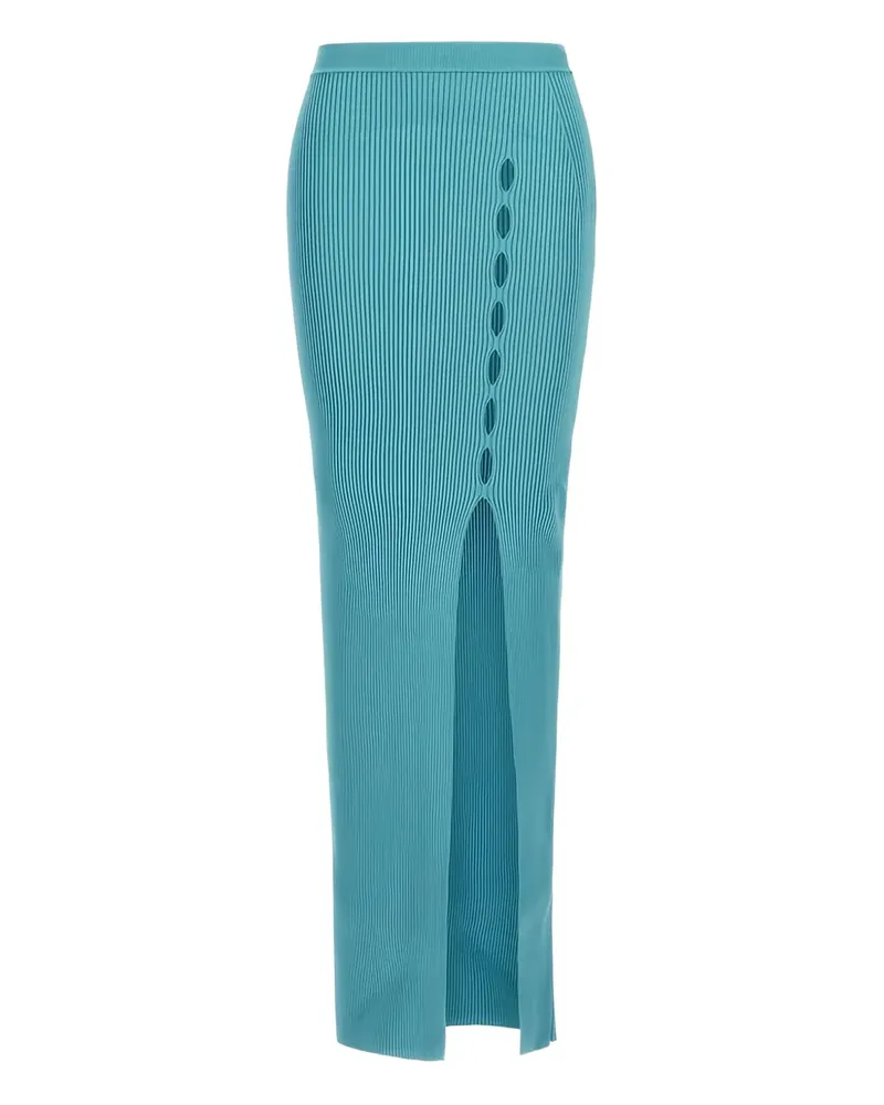 Roberto Cavalli Langer Rock mit seitlichem Schlitz - Blau Blau
