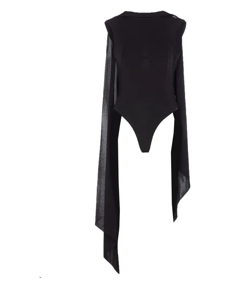Jean Paul Gaultier Body mit 3D-Logo - Schwarz Schwarz