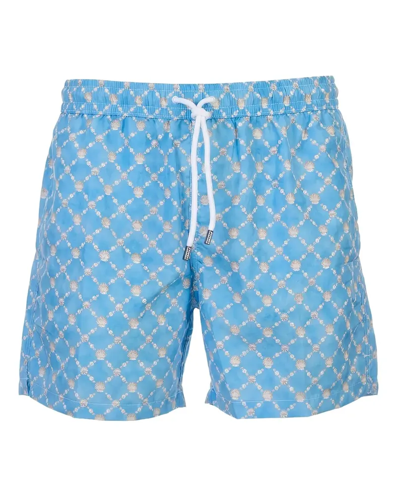 Fedeli shell-print swim shorts - Blau Blau