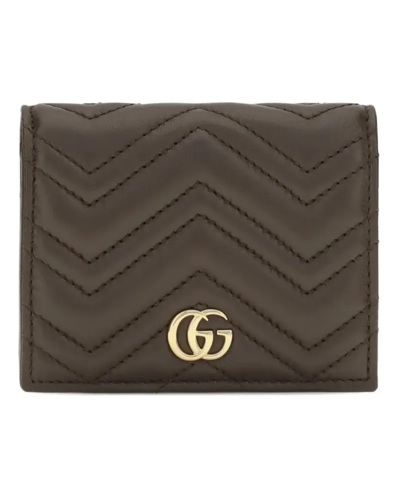 Gucci small GG Marmont chevron-quilted wallet - Braun Braun