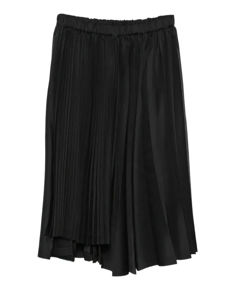 Comme des Garçons Asymmetrischer Faltenrock - Schwarz Schwarz