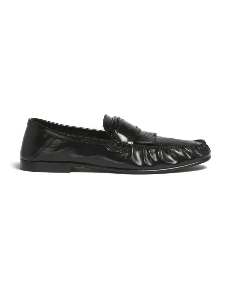 Marni fringe leather loafers - Schwarz Schwarz