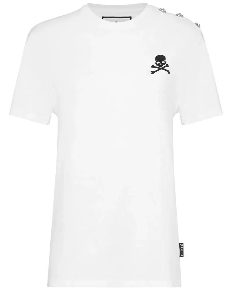 Philipp Plein T-Shirt mit Totenkopf - Weiß Weiß