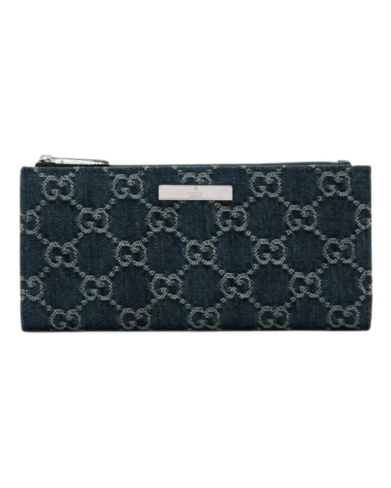 Gucci long wallet with  plaque - Blau Blau