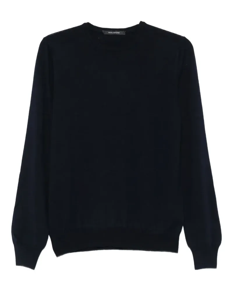 Tagliatore crew-neck long-sleeve T-shirt - Blau Blau