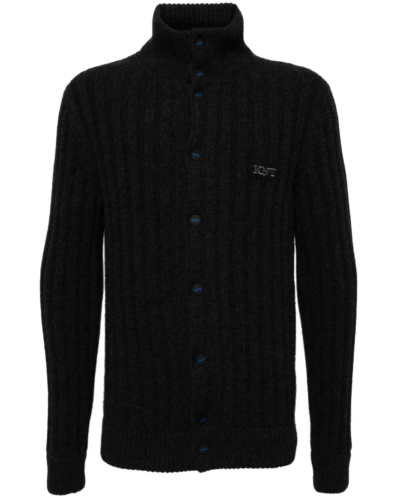 Kiton Cardigan mit Logo-Stickerei - Grau Grau