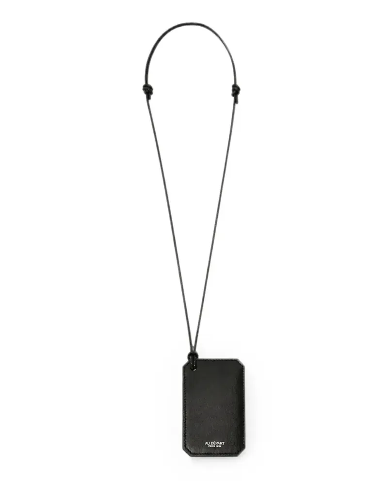 AU DÉPART logo-print mirror charm - Schwarz Schwarz