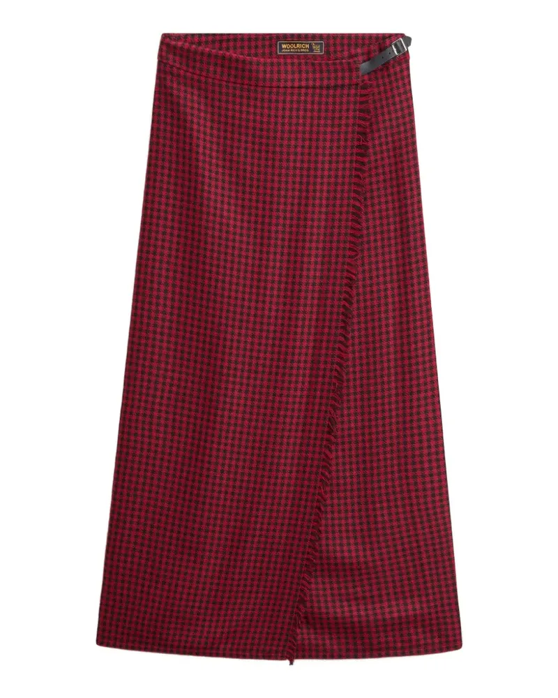 Woolrich Karierter Midirock - Rot Rot