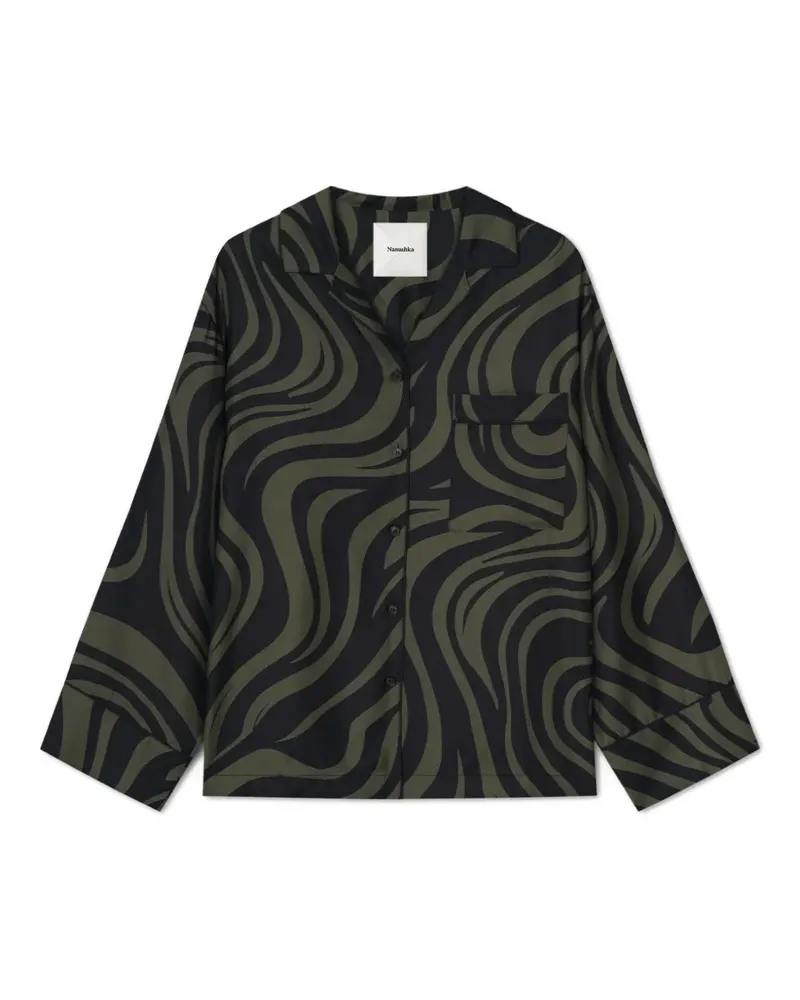 Nanushka Tinsley swirl-print shirt - Schwarz Schwarz