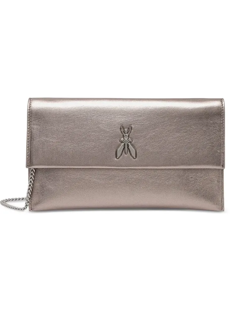 Patrizia Pepe Clutch mit Fly-Applikation - Silber Silber
