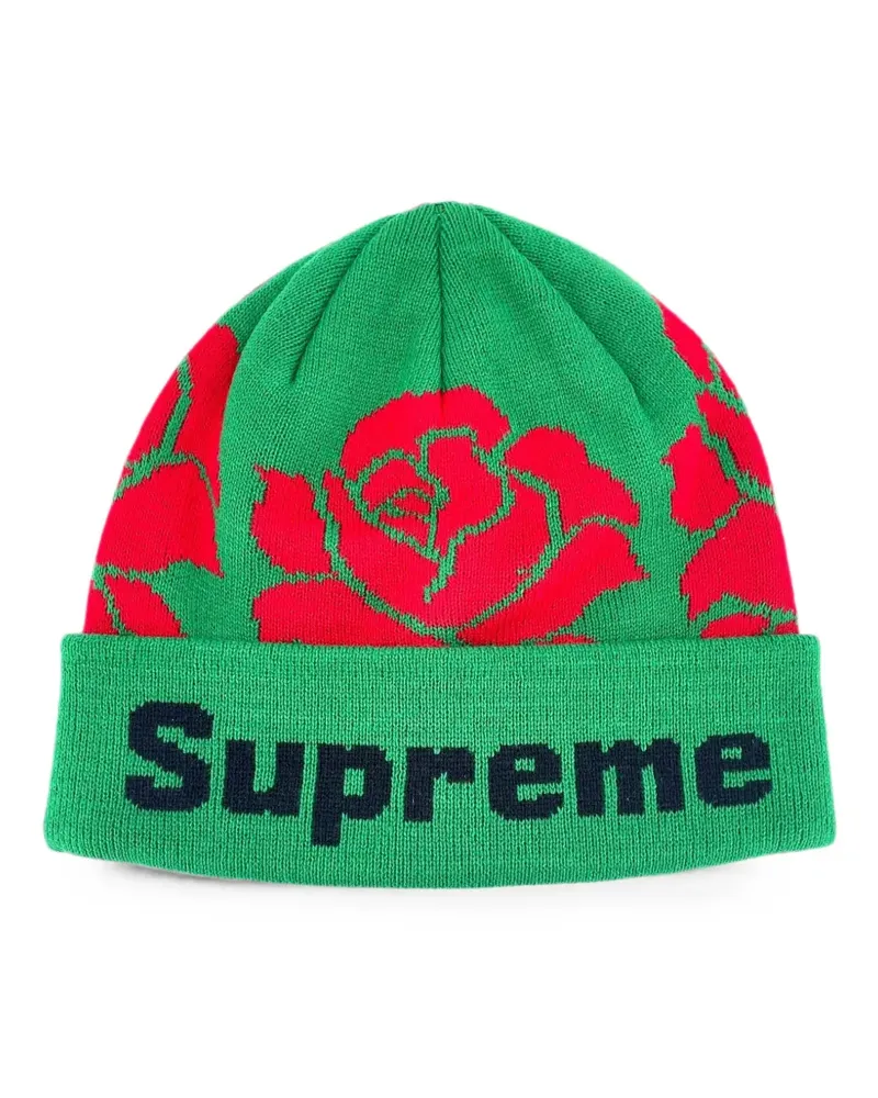 Supreme Being Beanie in Rosenstrick - Grün Grün