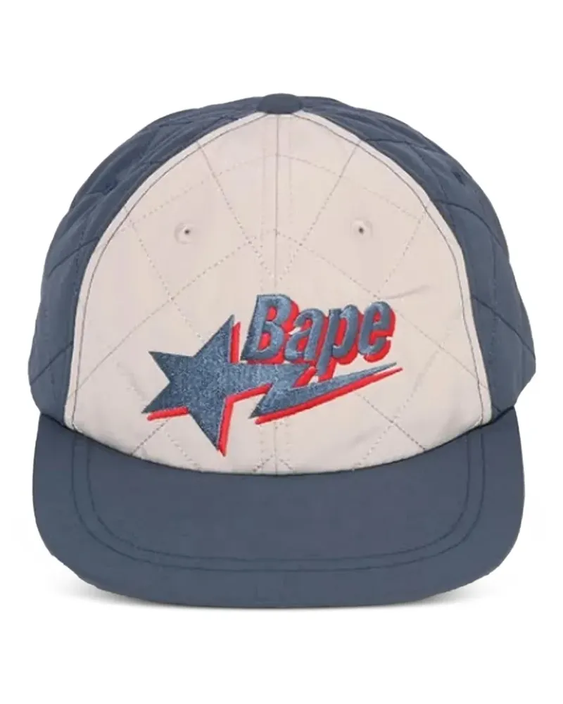 BAPE BAPE STA logo quilted baseball cap - Blau Blau