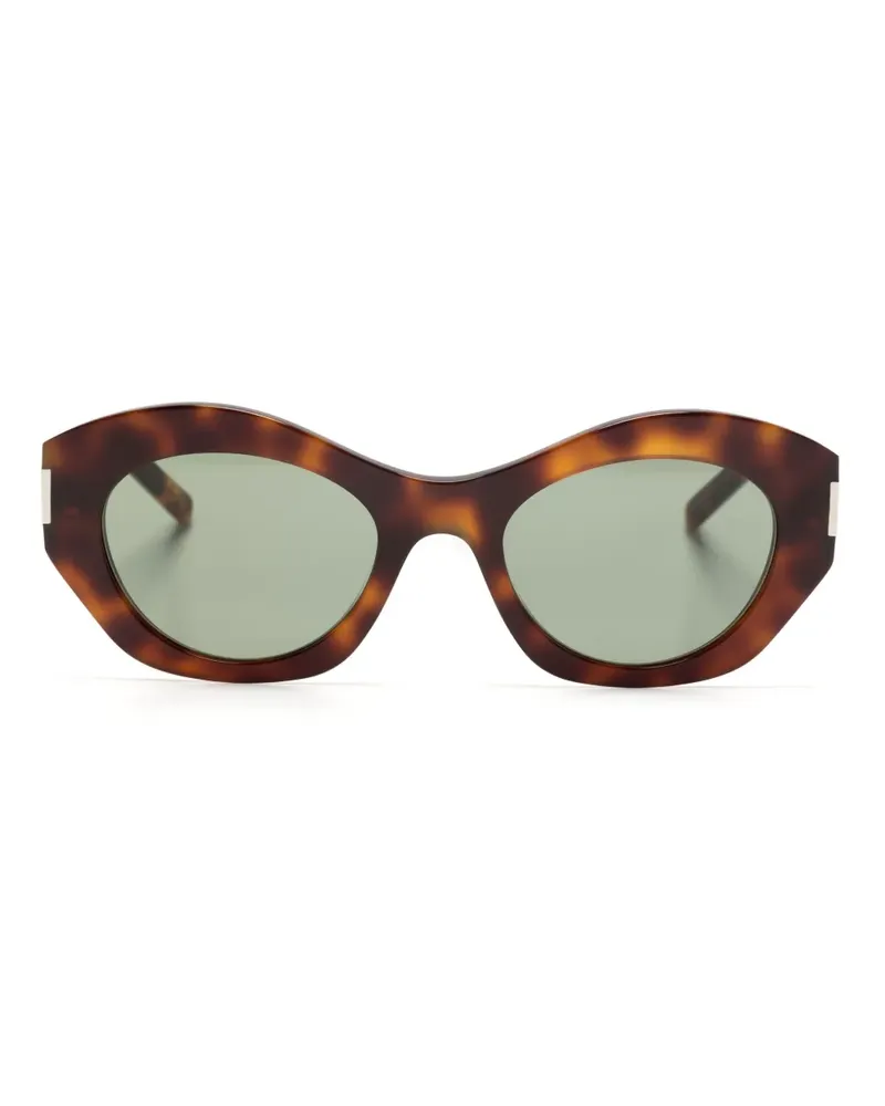 Saint Laurent Cat-Eye-Sonnenbrille in Schildpattoptik - Braun Braun