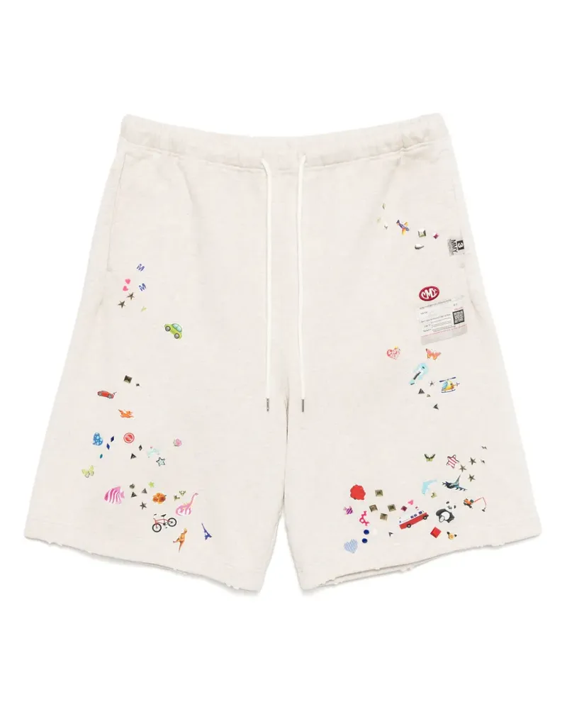 MIHARAYASUHIRO Shorts mit grafischem Print - Nude Nude