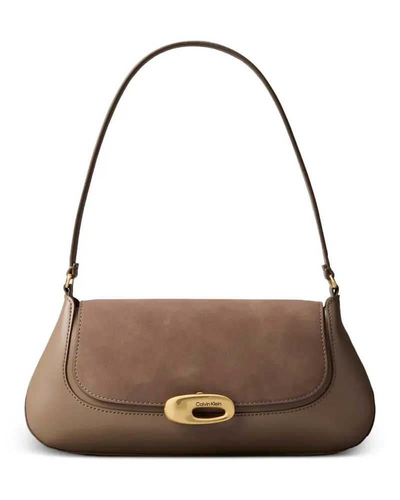 Calvin Klein Schultertasche mit Klappverschluss - Braun Braun