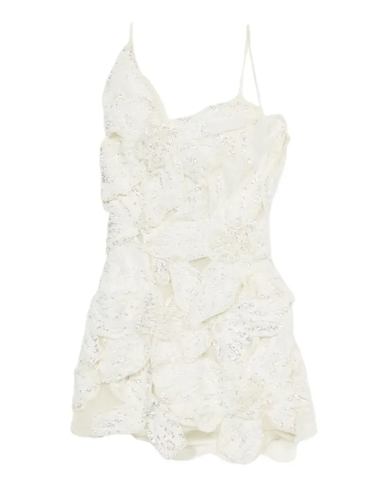 Blumarine Minikleid mit Schmetterlingen - Nude Nude