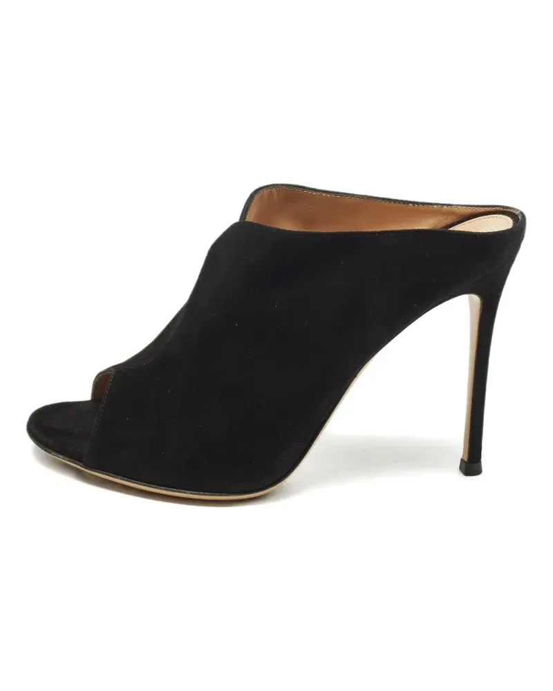 Gianvito Rossi suede heeled sandals - Schwarz Schwarz