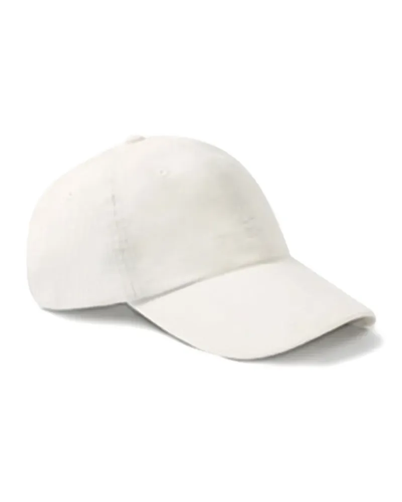 Stone Island logo-embroidery corduroy baseball cap - Weiß Weiß