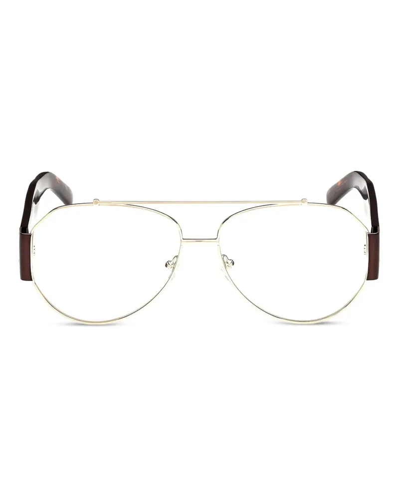 MCM tortoiseshell-effect pilot-frame glasses - Gold Gold
