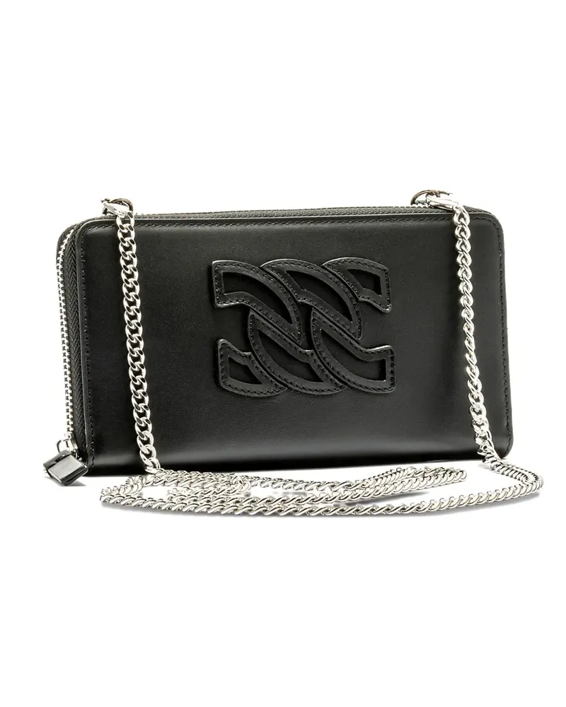 Casadei chain-strap leather wallet - Schwarz Schwarz