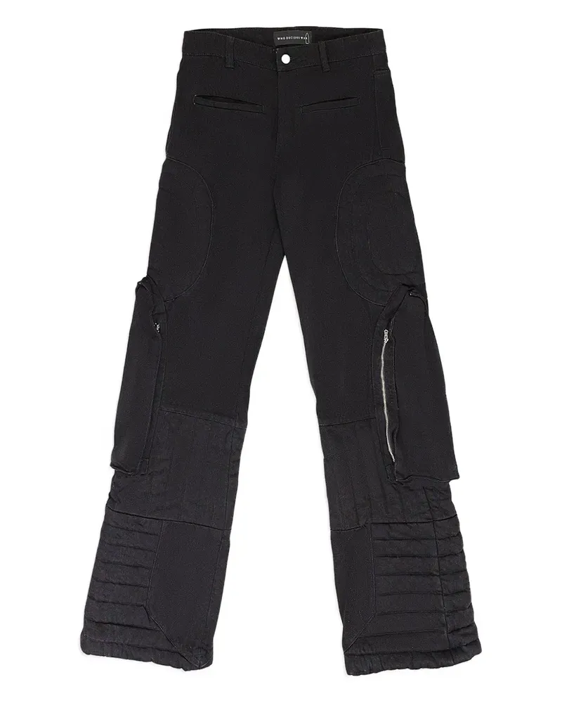 WHO DECIDES WAR Jeans mit Kontrasteinsätzen - Schwarz Schwarz