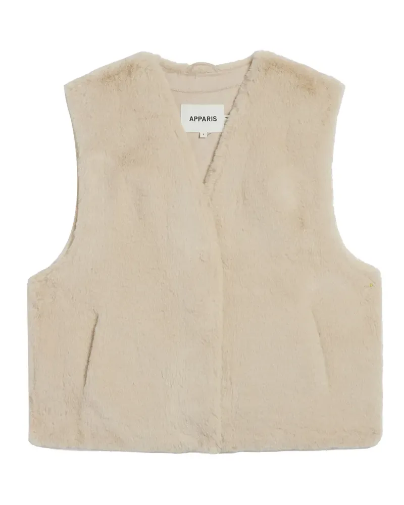 APPARIS Lyle Weste aus Faux Fur - Nude Nude