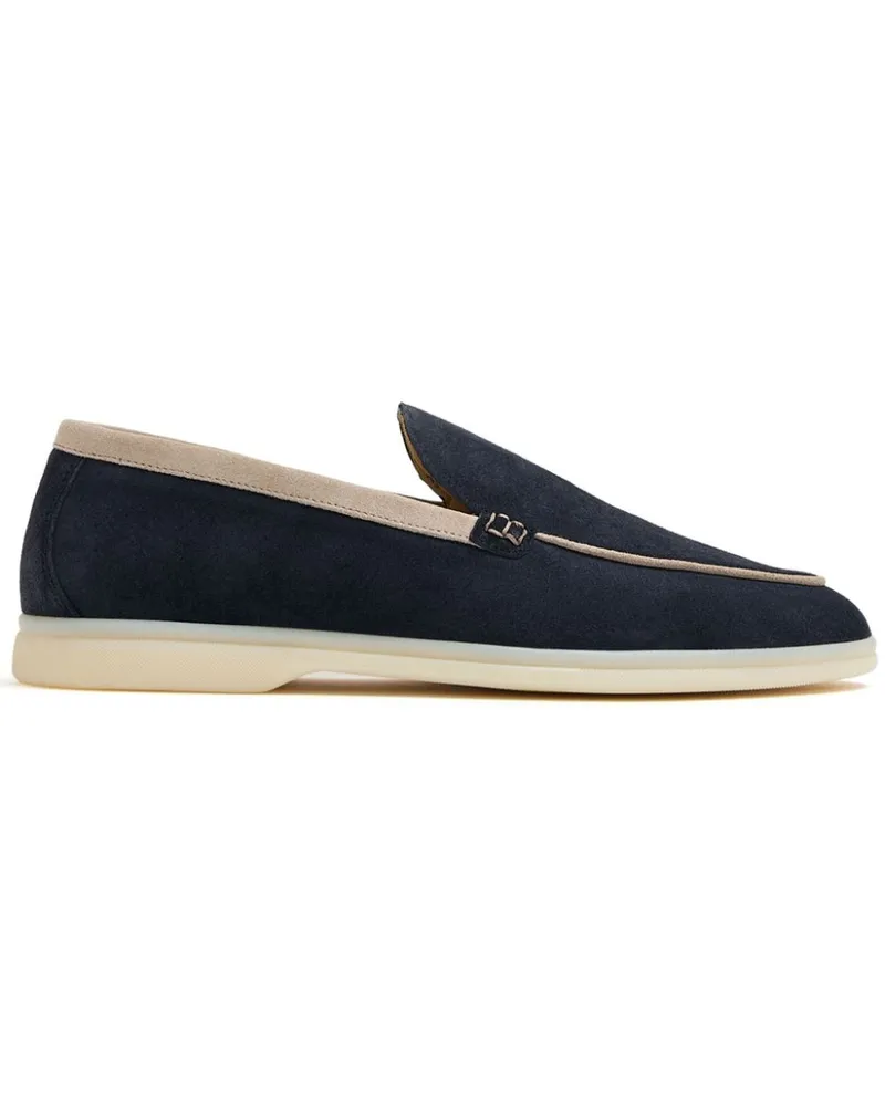 Scarosso Ludovico Loafer aus Wildleder - Blau Blau