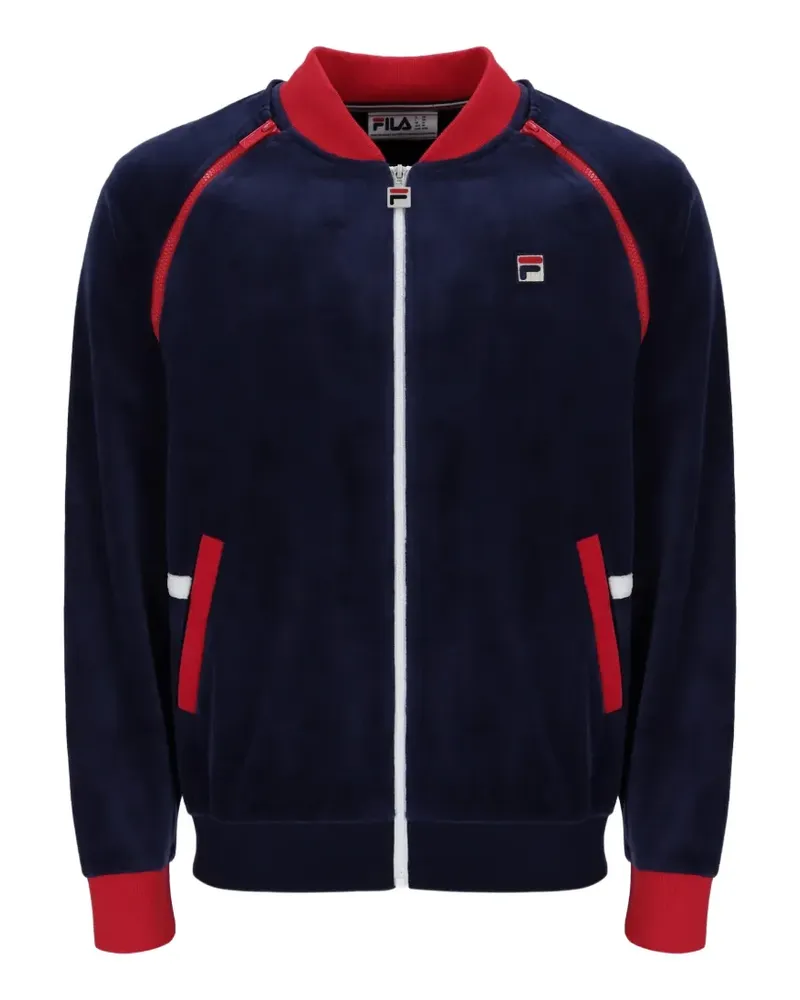 Fila Daniele Archive logo-patch velvet jacket - Blau Blau