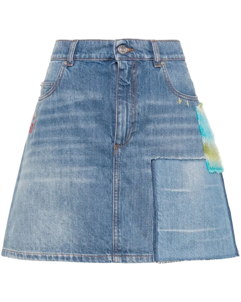 Marni Jeans-Minirock mit Applikation - Blau Blau